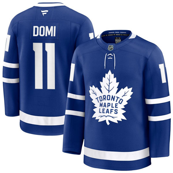 Men's Toronto Maple Leafs #11 Max Domi Fanatics Home Blue Premium Player Jersey Men's Toronto Maple Leafs #11 Max Domi Fanatics Home Blue Premium Player Jersey
